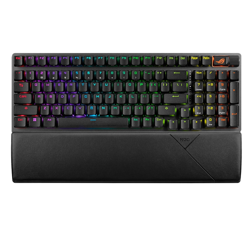ASUS ROG Strix Scope II 96 Wireless Gaming Keyboard, Dampening Foam & Switch-Dampening Pads, Hot-Swappable Pre-lubed ROG NX Snow Switches, RGB-Black